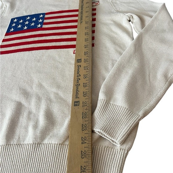 Chaps American Flag USA Sweater Men Size Small Oatmeal Heather
Crewneck NEW - Picture 3 of 4